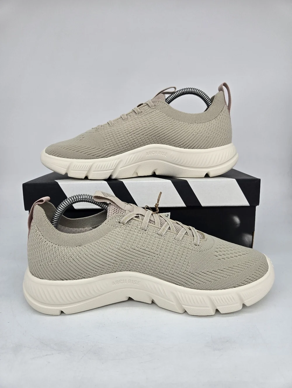 adidas Women's Cloudfoam Flex Slounge KI3455 Wonder Beige Shoes Size 8 Wide - Picture 6 of 8